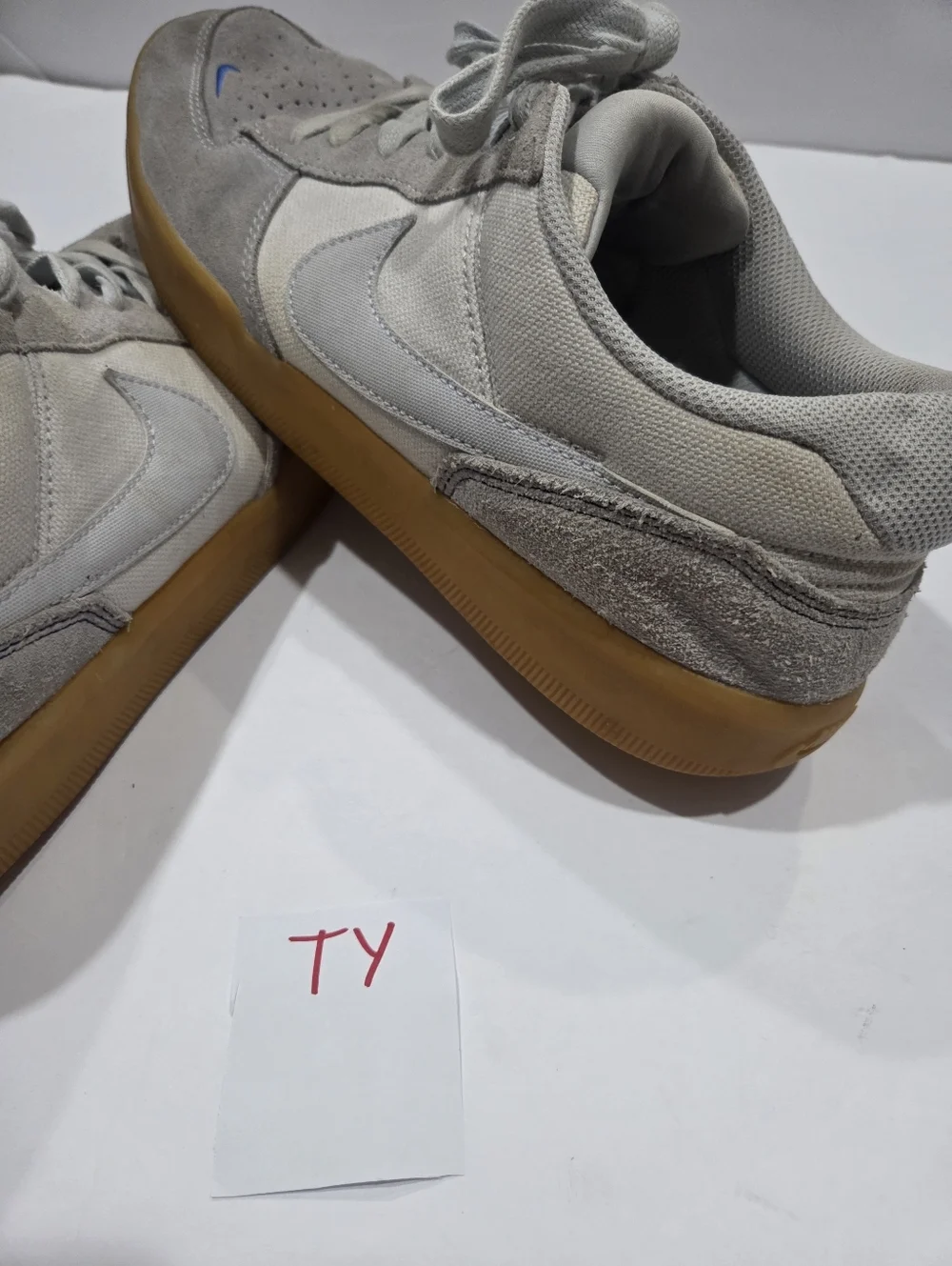 Nike SB Force 58   Men's Light Gray Suede Athletic Sneakers with Gum Sole Sz.12 - Picture 9 of 9